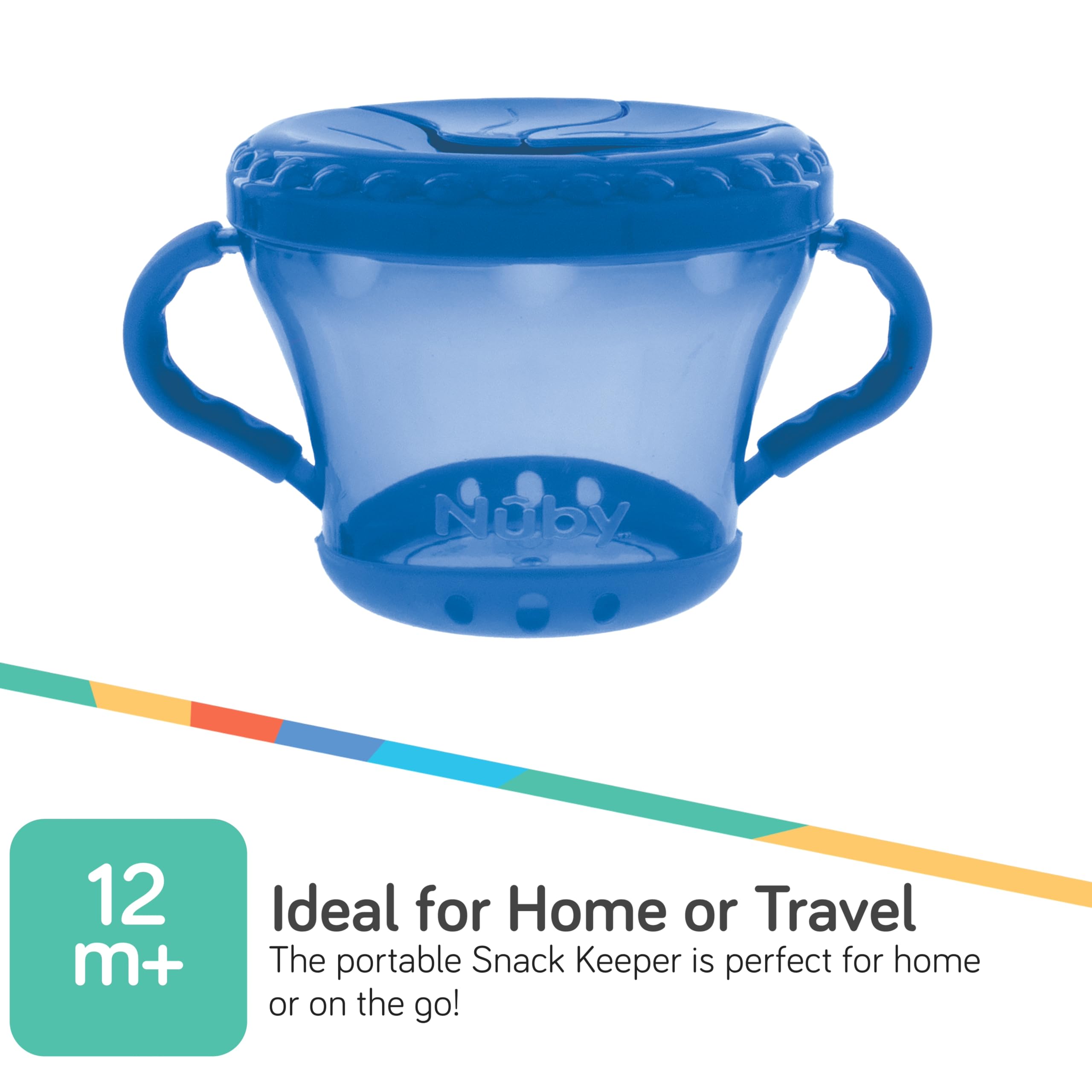 Nuby 2-Pack Snack Keepers, Blue and Green - Image 5