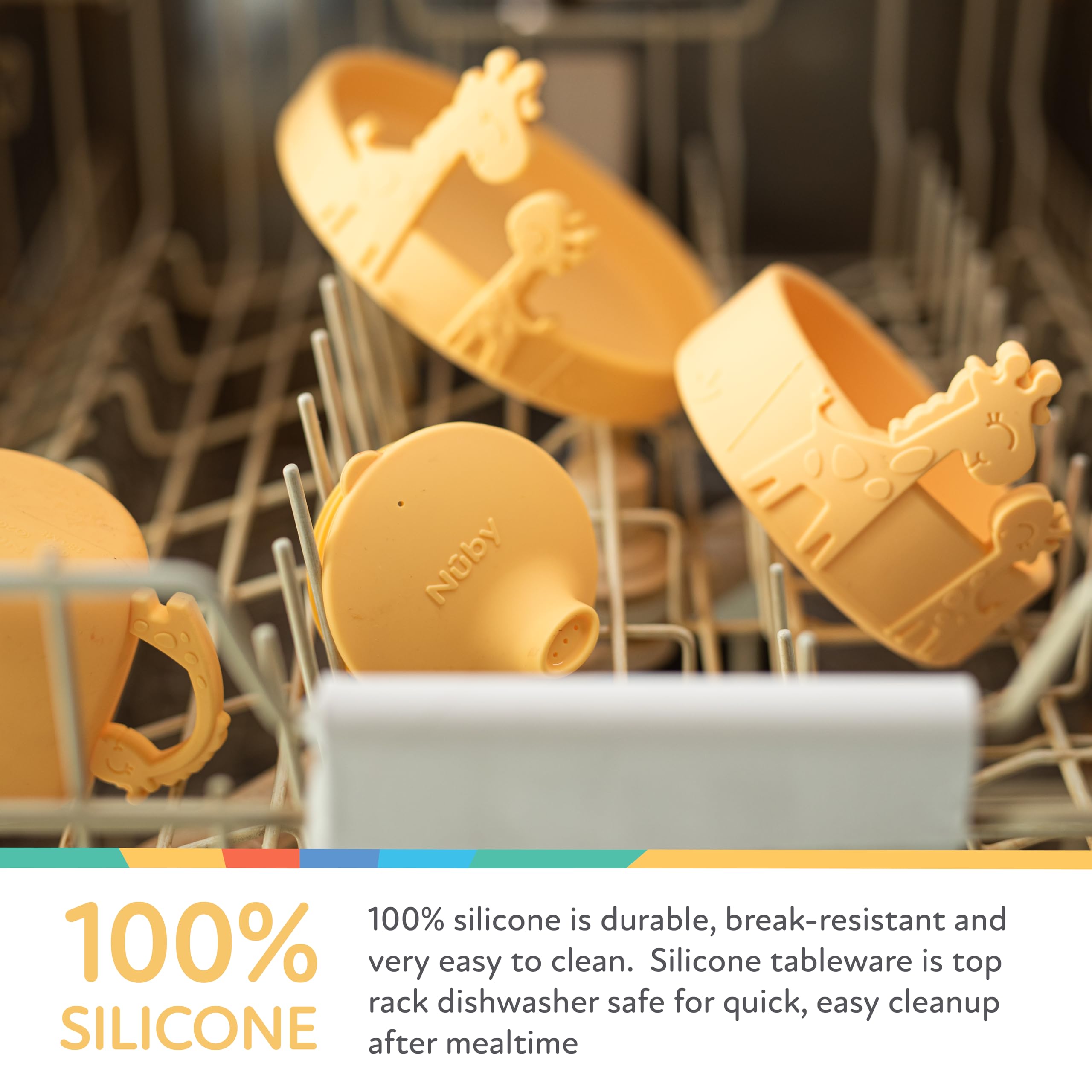 Nuby Animal Friends Silicone and Stainless Steel Fork and Spoon Set - 12+ Months - Blue Whale - Image 5