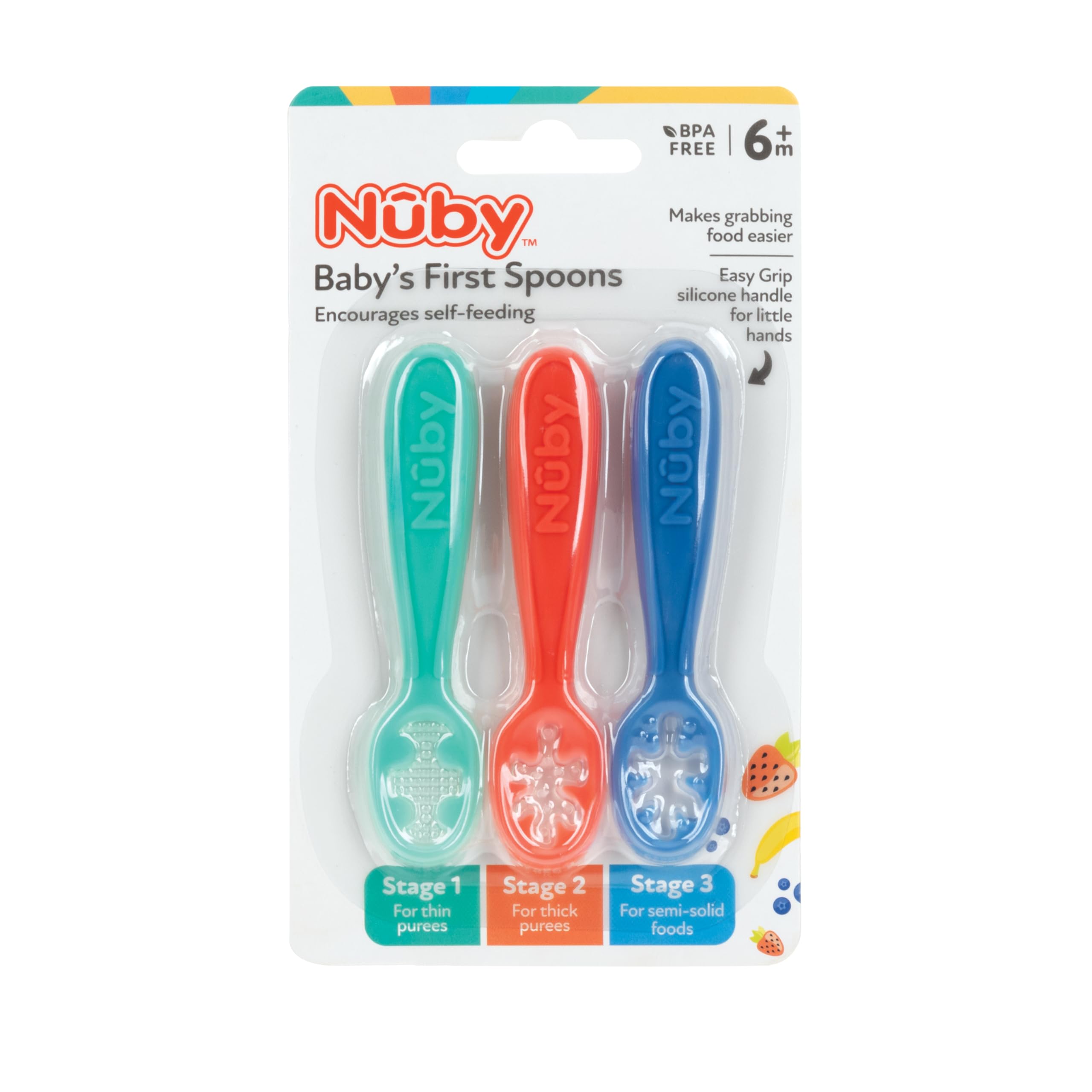 Nuby Baby's First Spoons Set - (3-Pack) Feeding Utensils for Babies - 6+ Months - Image 7