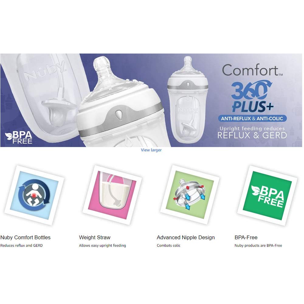 Nuby Comfort 360 Silicone Bottle, 8 Ounce - Image 6