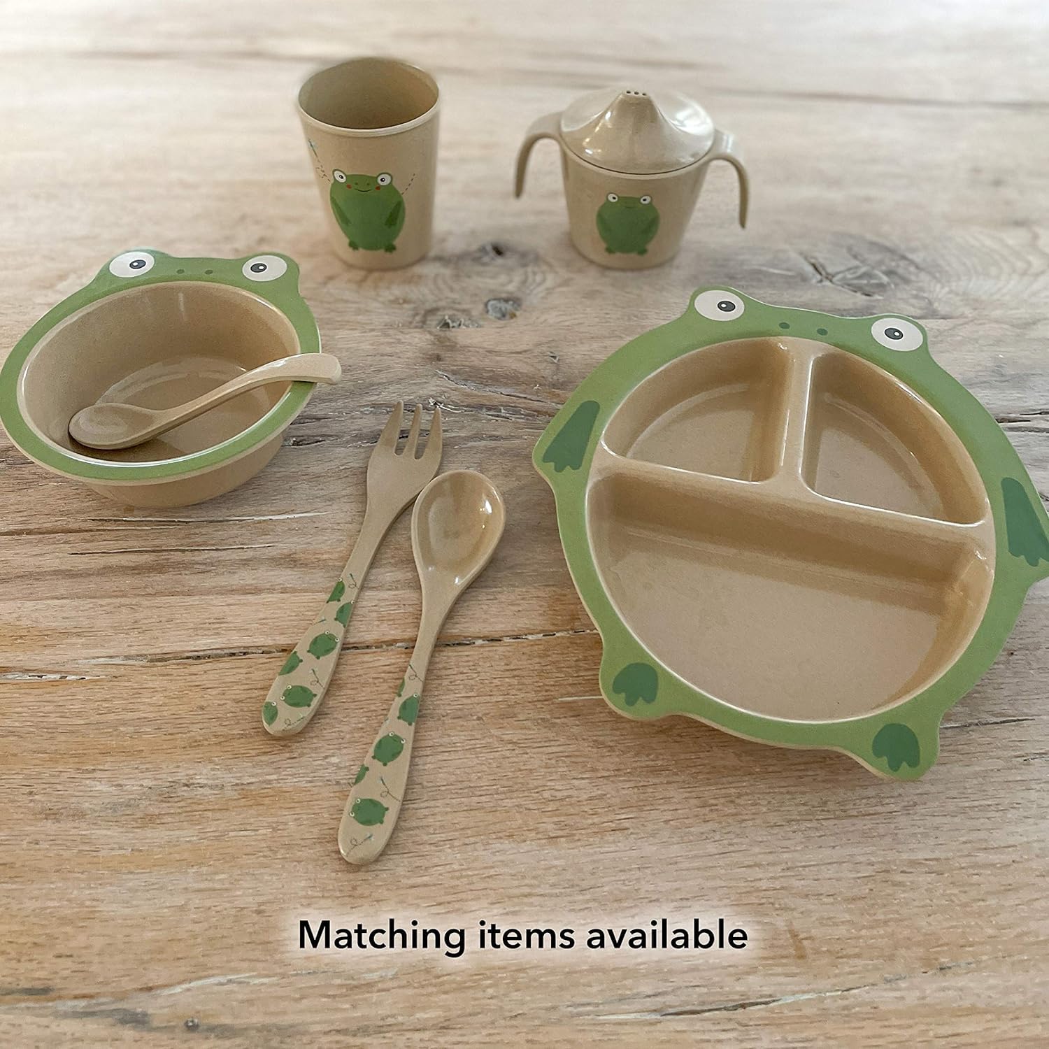 Nuby Eco- Friendly Natural Rice Husk Open Cup Drinking Tumbler, Frog Print, 18+ Months - Fully Compostable and Biodegrable - Image 7