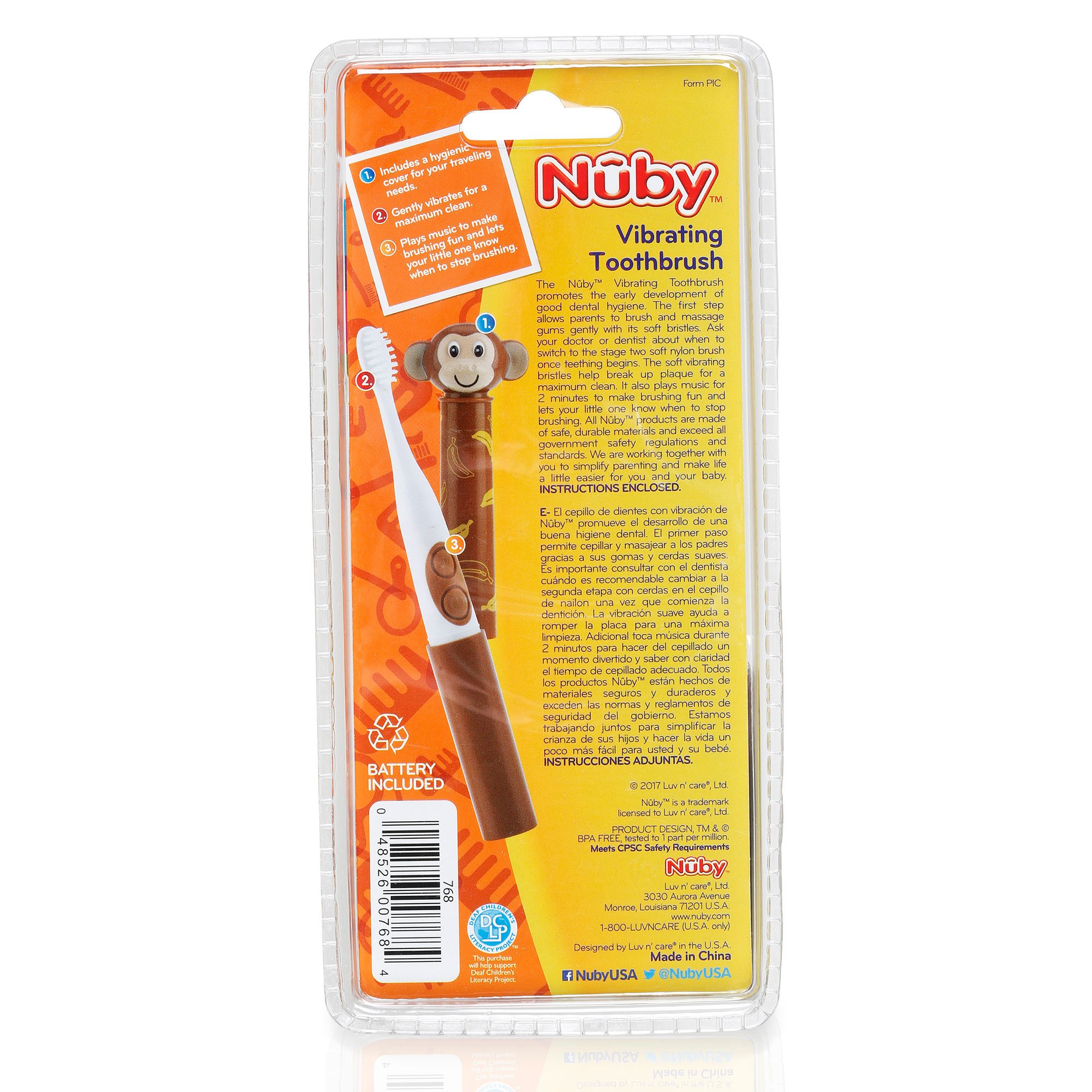 Nuby Electric Toothbrush with Animal Character, Owl - Image 6