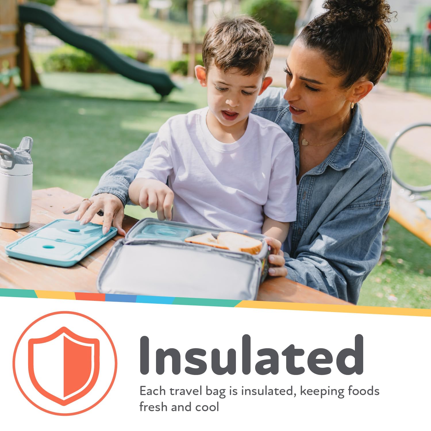 Nuby Lunchbox with Insulated Travel Bag - Bento Lunch Box - 3+ Years - Galactic Design - Back to School Essentials - Image 3