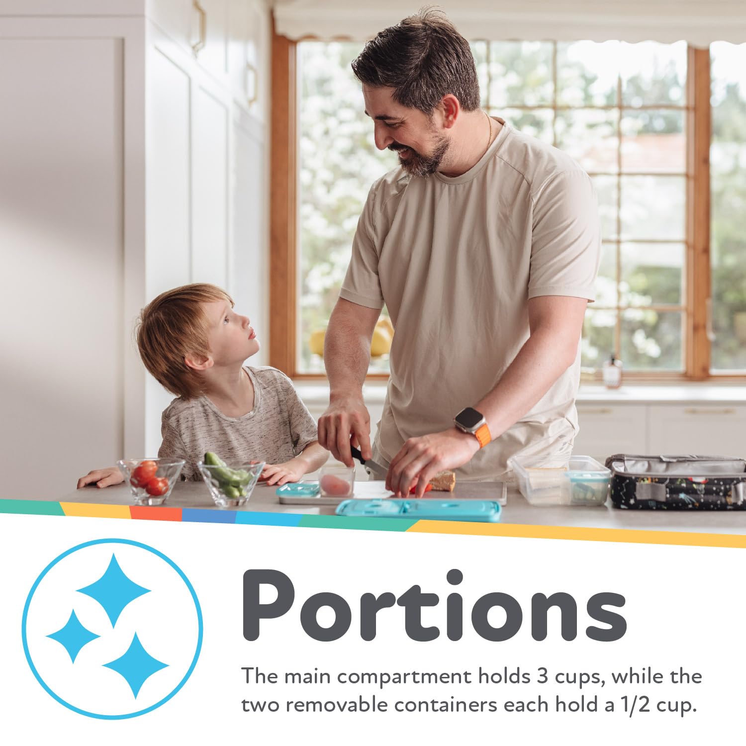 Nuby Lunchbox with Insulated Travel Bag - Bento Lunch Box - 3+ Years - Galactic Design - Back to School Essentials - Image 5