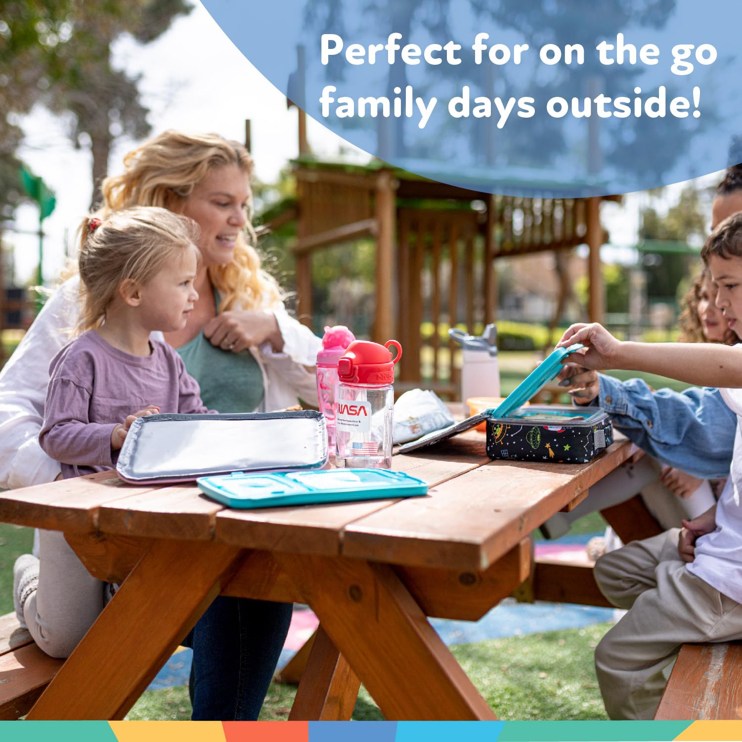 Nuby Lunchbox with Insulated Travel Bag - Bento Lunch Box - 3+ Years - Galactic Design - Back to School Essentials - Image 6