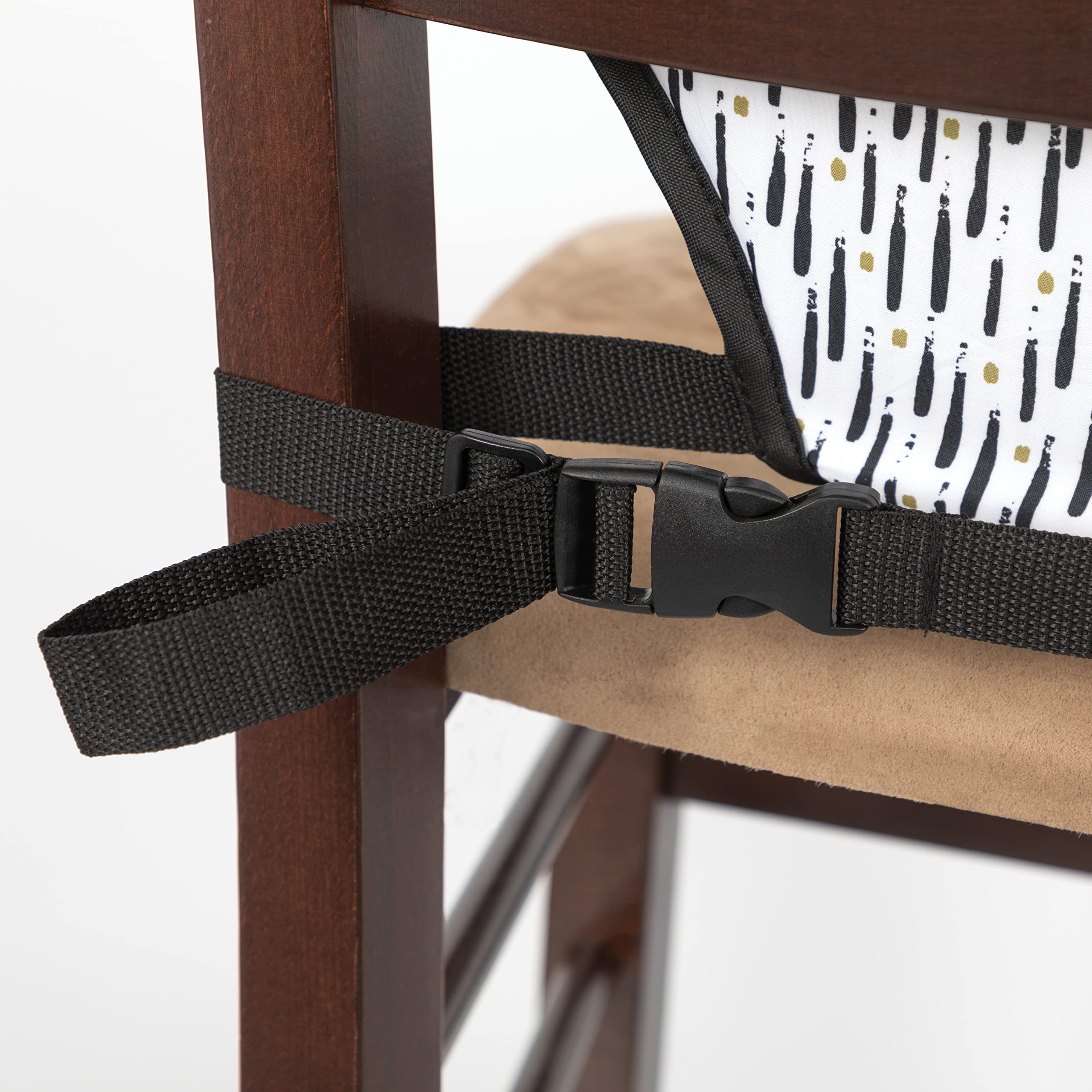 Nuby On The Go Toddler Portable Travel Chair for Babies and Toddlers - 5 Point Safety Adjustable Straps - 6+ Months - Folds into a Storage Bag, Brush Strokes - Image 7