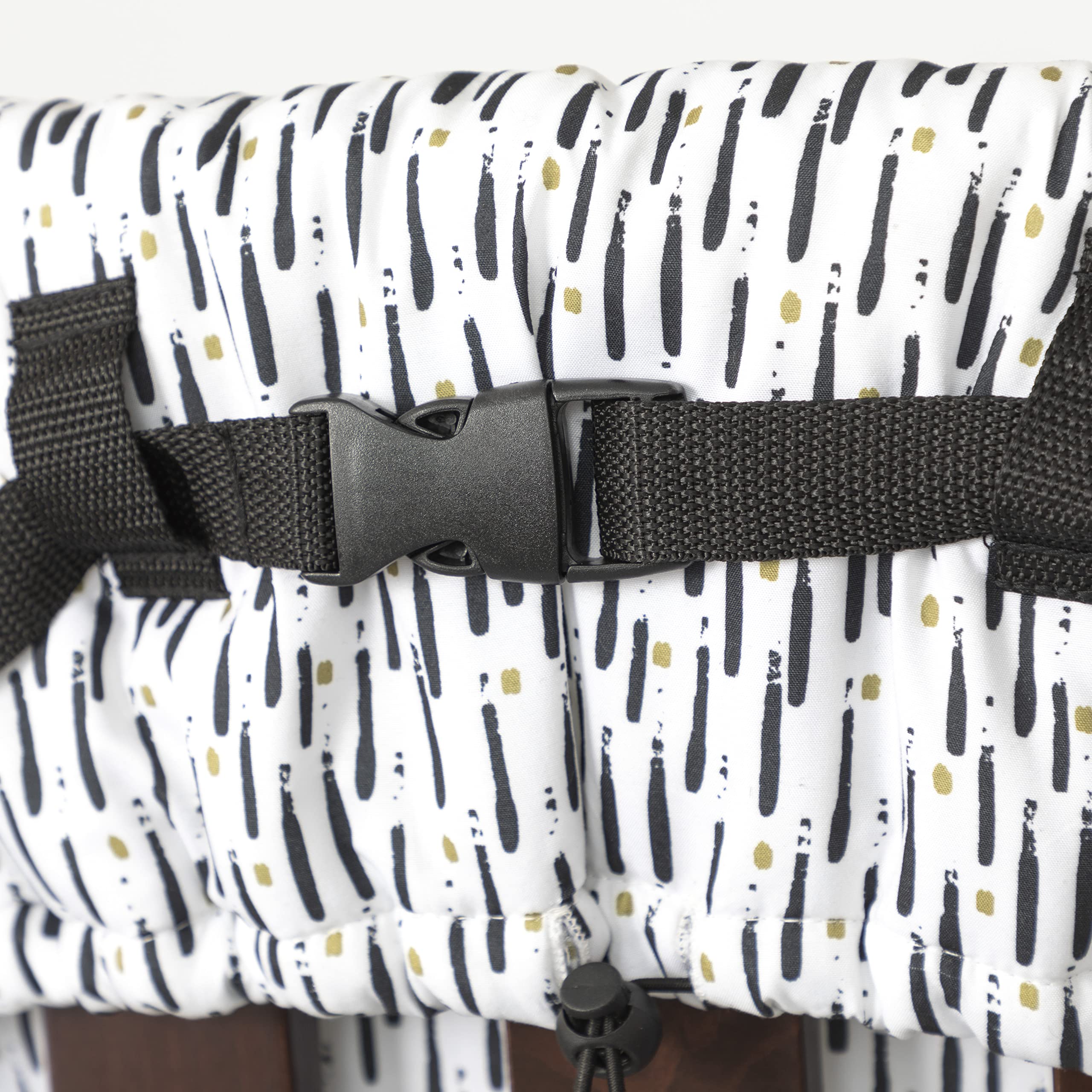 Nuby On The Go Toddler Portable Travel Chair for Babies and Toddlers - 5 Point Safety Adjustable Straps - 6+ Months - Folds into a Storage Bag, Brush Strokes - Image 9