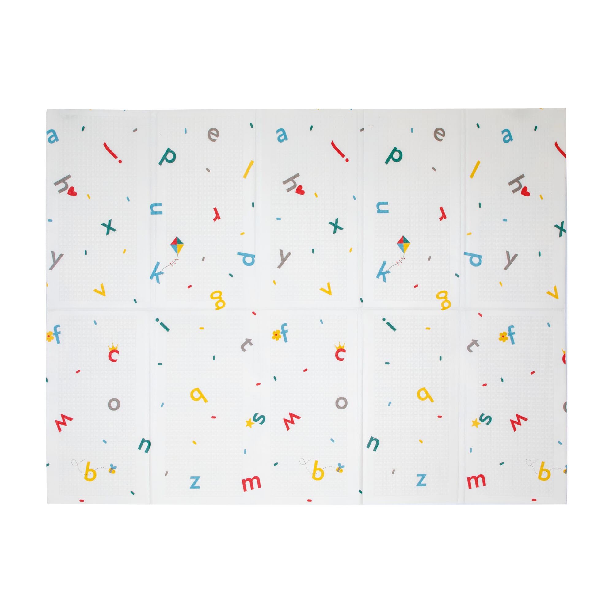 Nuby Reversible Baby Floor Mat - Foldable and Lightweight Foam Infant Play Mat - 77" x 58" - Easy Storage and Travel - Car Tracks/Alphabet - Image 8