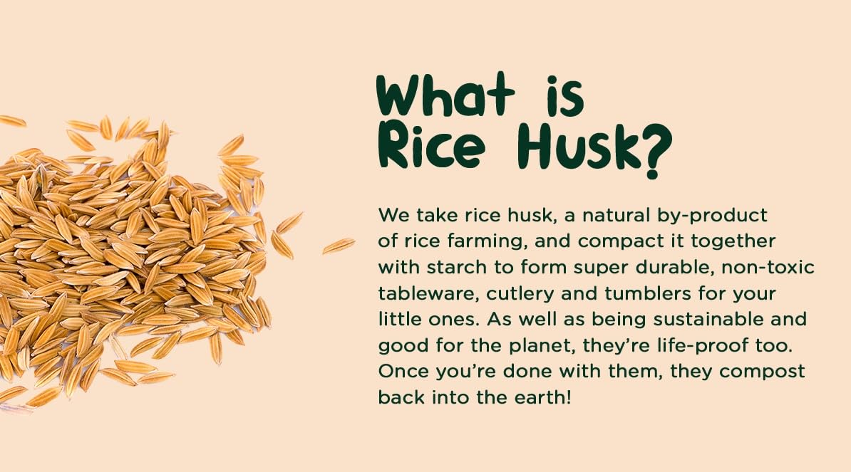 Nuby Eco- Friendly Natural Rice Husk Open Cup Drinking Tumbler, Frog Print, 18+ Months - Fully Compostable and Biodegrable - Image 5