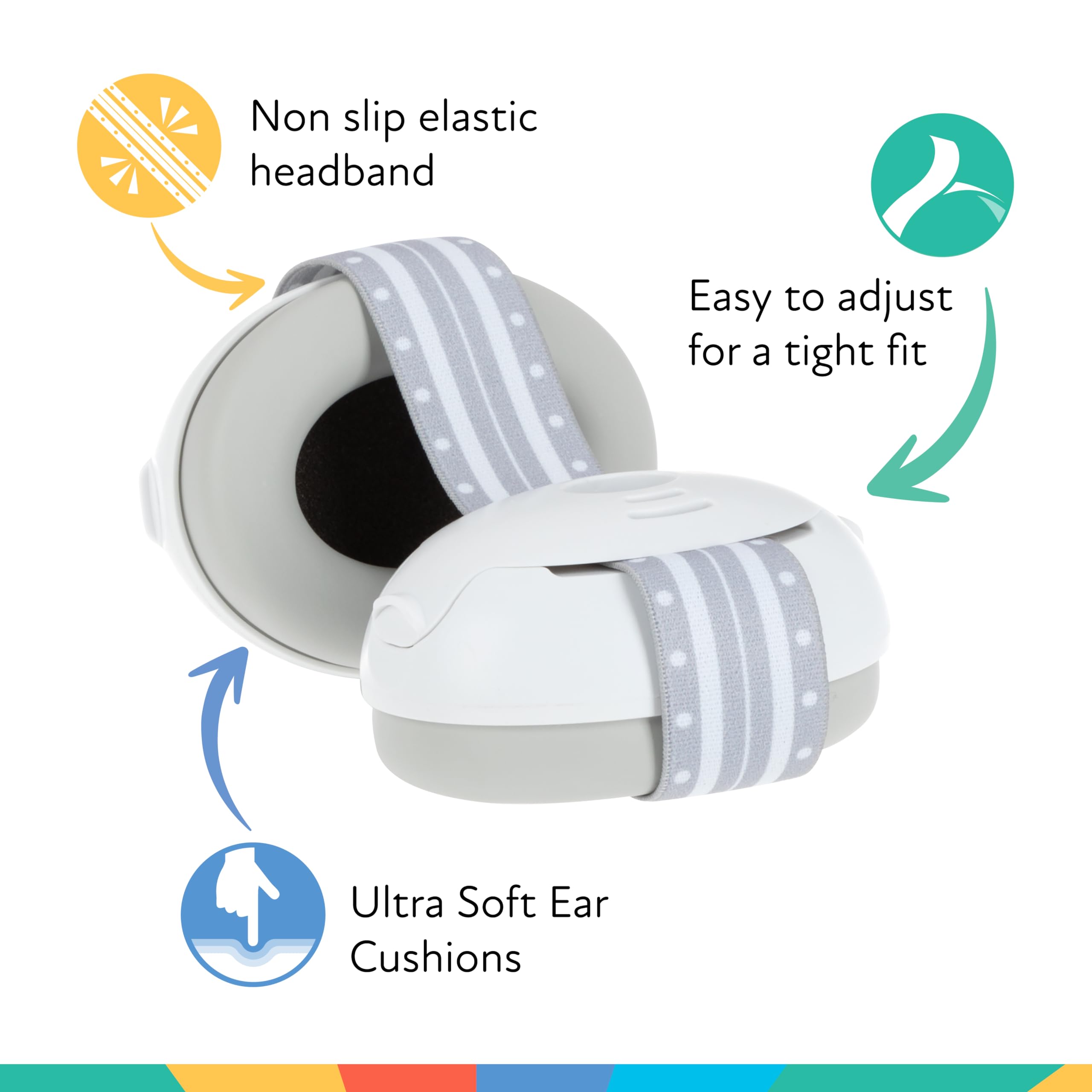 Nuby Soft Sounds Noise-Canceling Earmuffs with Travel Case - Image 5