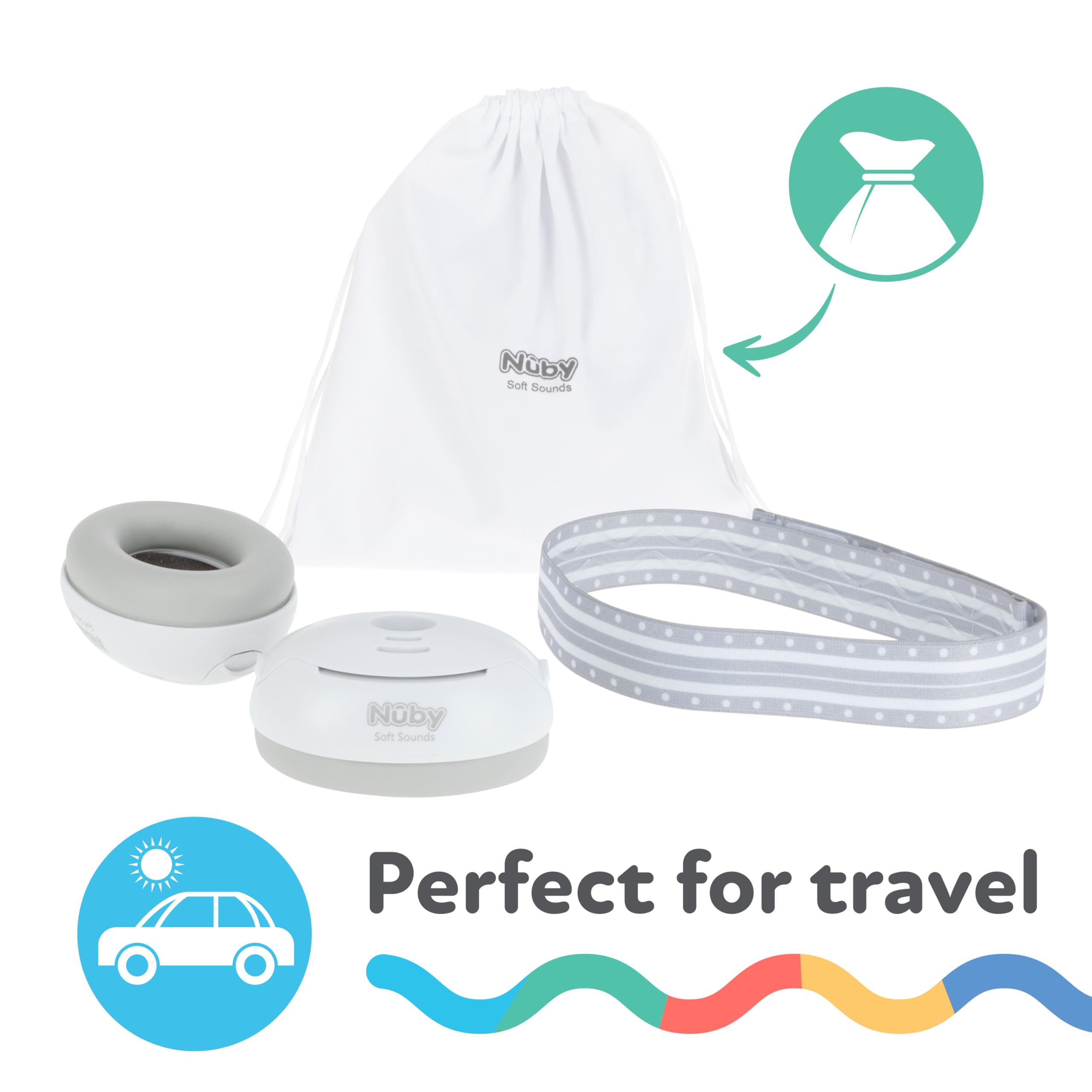 Nuby Soft Sounds Noise-Canceling Earmuffs with Travel Case - Image 6
