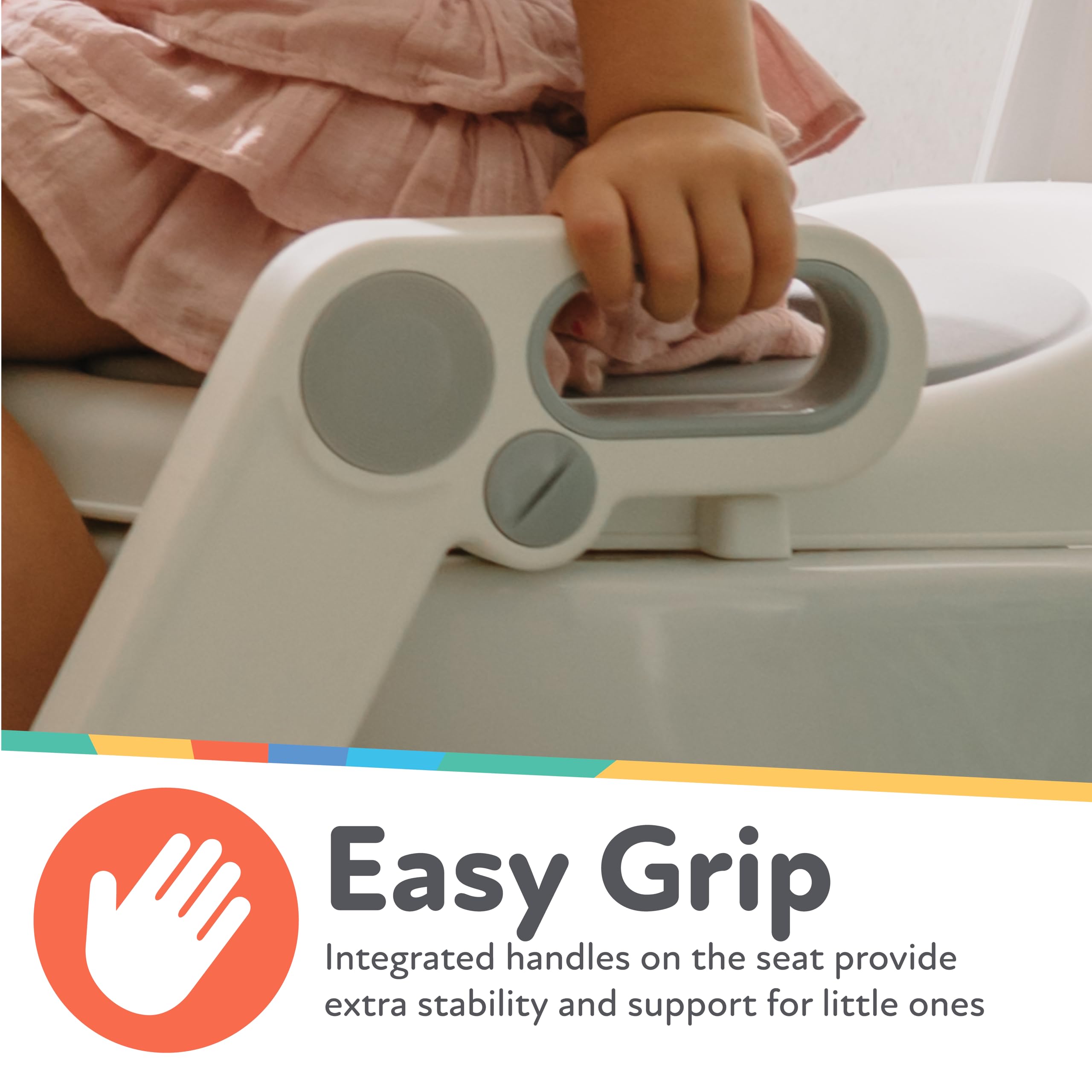 Nuby Step Ladder Toddler Potty Seat for Toilet - All-in-One Kids Potty Training Toilet Seat with Ladder for Toddlers 18+ Months - Pink - Image 3