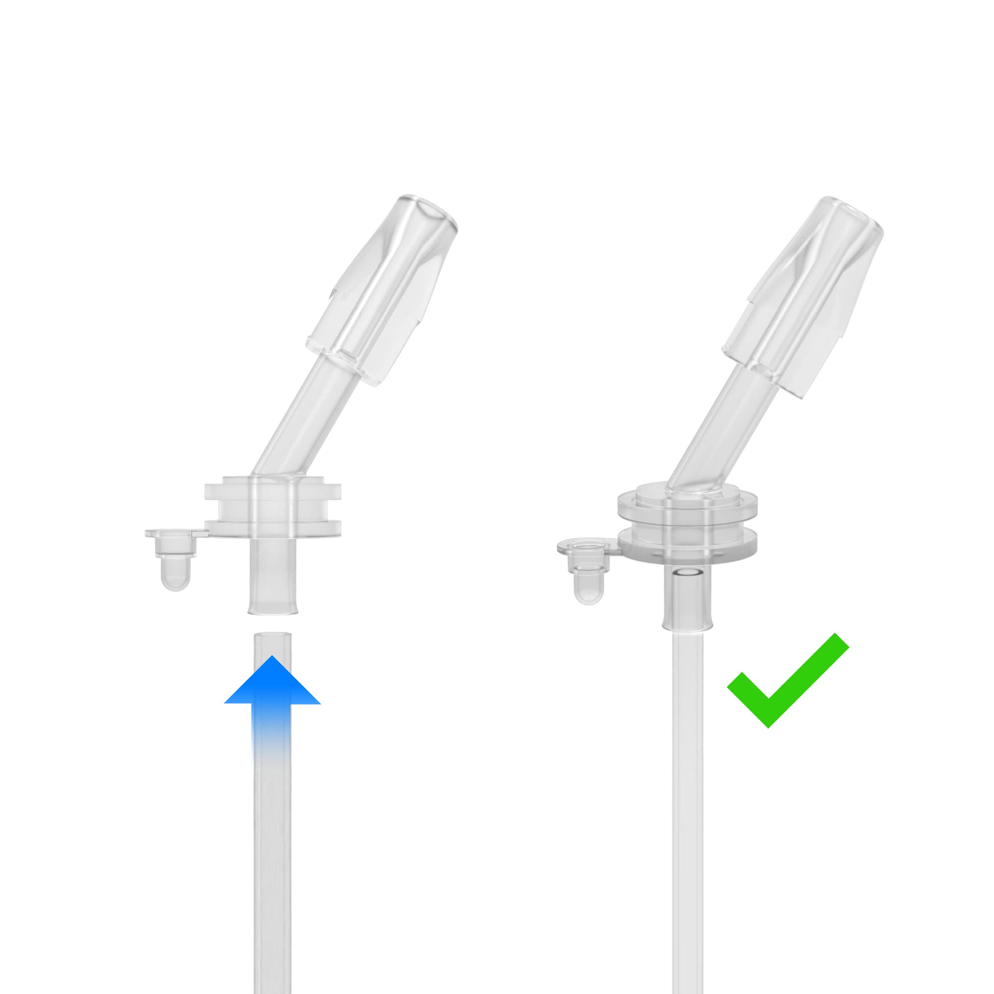 Nuby Thirsty Kids Reflex Flip-it 2 Pack Replacement Spout and Extension Straw Sets - Image 3