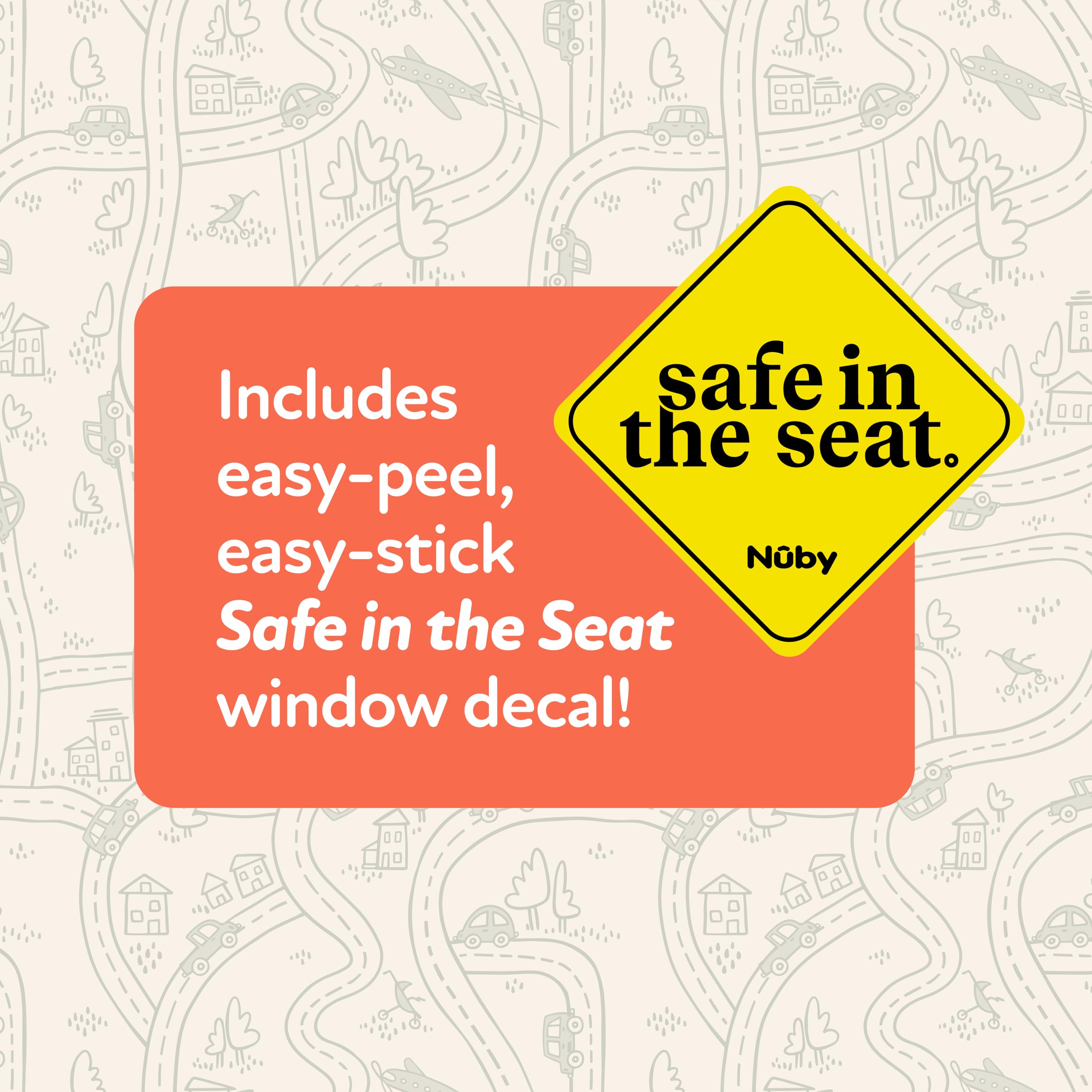 Nuby x Safe in The Seat Pop-Open Car Sun Shades - 2 Piece Set - Static Cling Window Shades for Baby in Car - UV Protection, Easy Install, and Universal Fit - Image 7